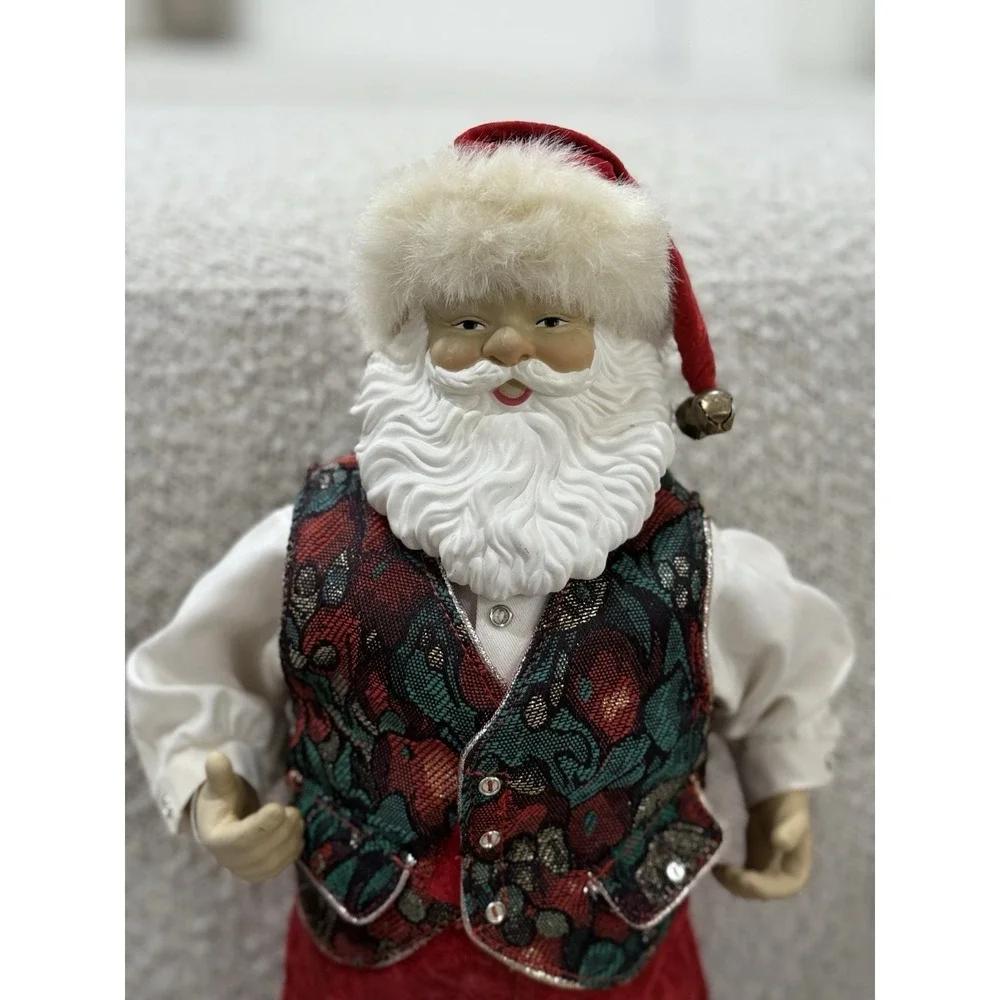 SEE VIDEO Rockin Around Santa Dancing Christmas Figure WORKS, W/CORD, NO BOX